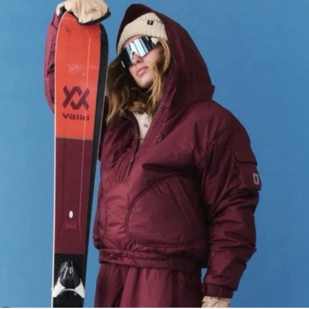 Free People Burgundy Ski Jumpsuit